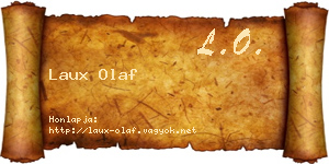 Laux Olaf névjegykártya